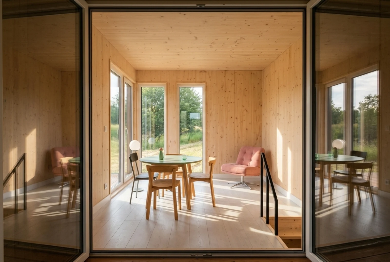 Intérieur d'un Cosy-Mini aménagé, réalisation SDJ Toulouse