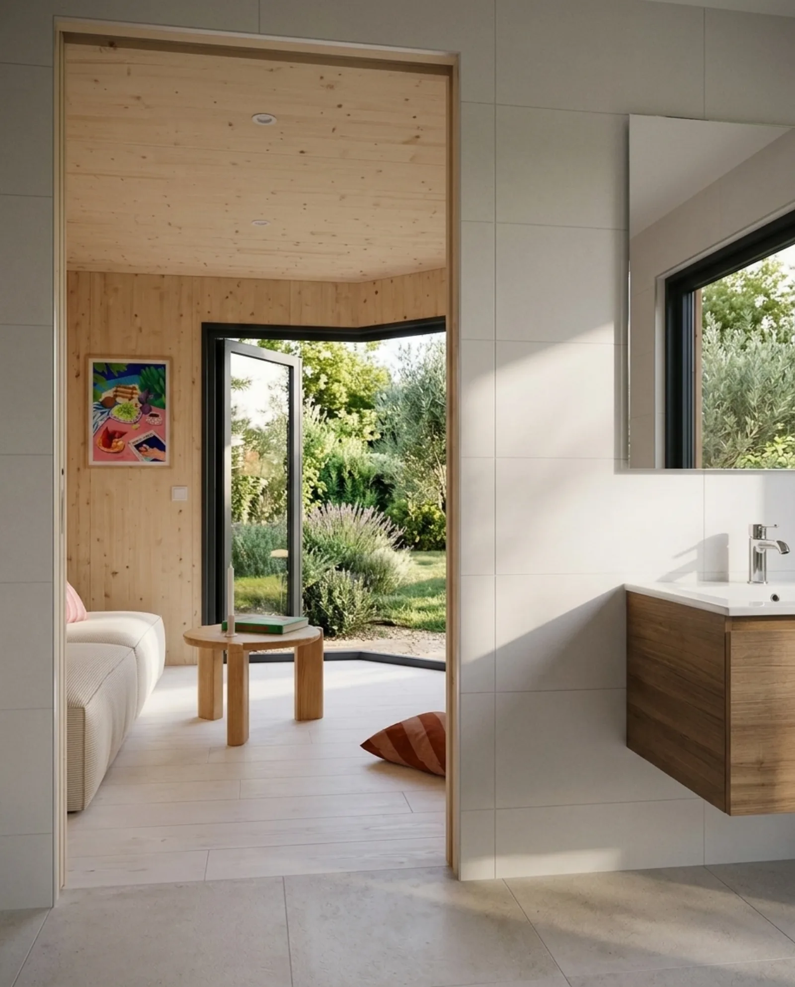 Intérieur d'un Cosy-Duo aménagé, réalisation SDJ Toulouse